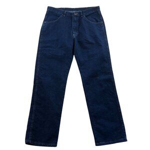 Wrangler Men Jeans Size 34x30 Blue Denim Regular Fit Straight Leg Classic Casual